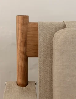 Sillón HB, Roble aceitado ahumado-lona natural