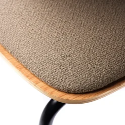 Sillón J183 Holmen con reposabrazos, Chapa de roble-patas negras-topo