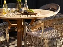 Sillón Kamomill con cojín de asiento y respaldo, Beige-arena