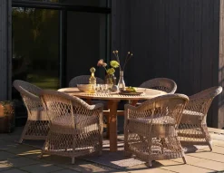 Sillón Kamomill con cojín de asiento y respaldo, Beige-arena