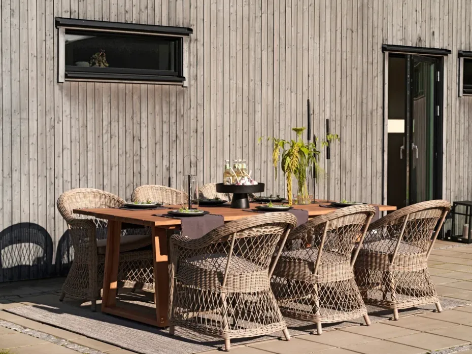 Sillón Kamomill con cojín de asiento y respaldo, Beige-arena