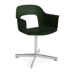 Sillón Layout Armchair 231 silla de oficina, Bottle green-aluminio pulido 4 star swivel base