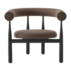 Sillón lounge Bukowski, Negro, Wooly Plus 1008