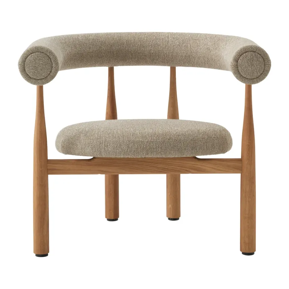 Sillón lounge Bukowski, Roble, Moss 17