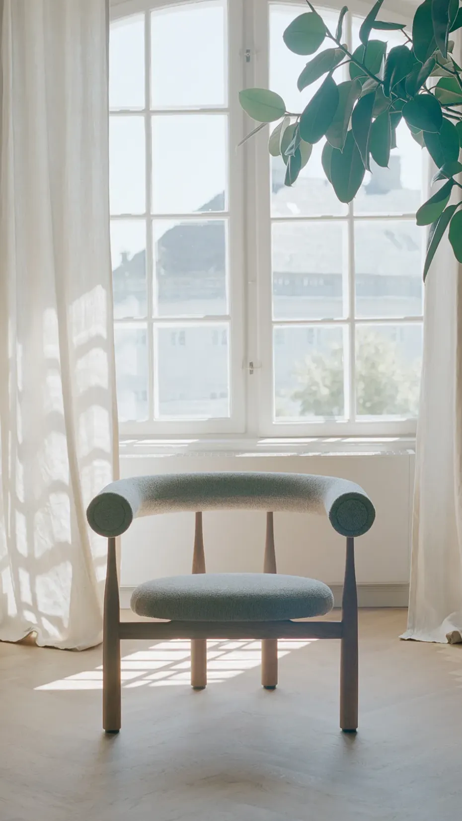 Sillón lounge Bukowski, Roble, Moss 17