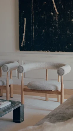 Sillón lounge Bukowski, Roble, Moss 17