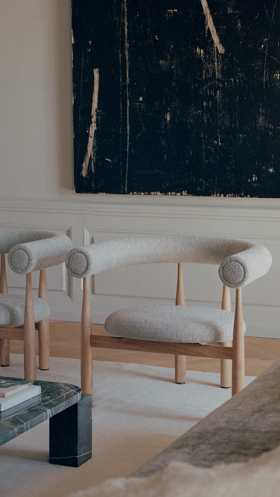 Sillón lounge Bukowski, Roble, Moss 17