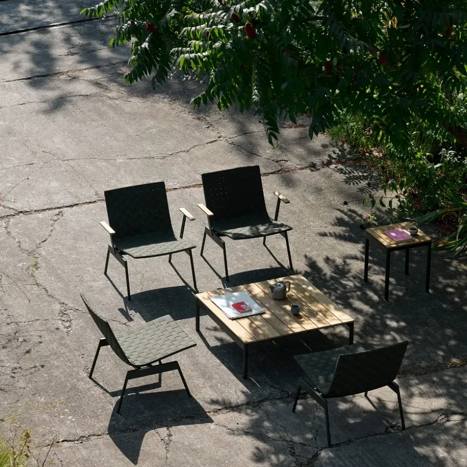 Sillón lounge con reposabrazos Ville Outdoor AV45 , Bronze green