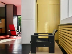 Sillón lounge Crate de pino lacado, Negro