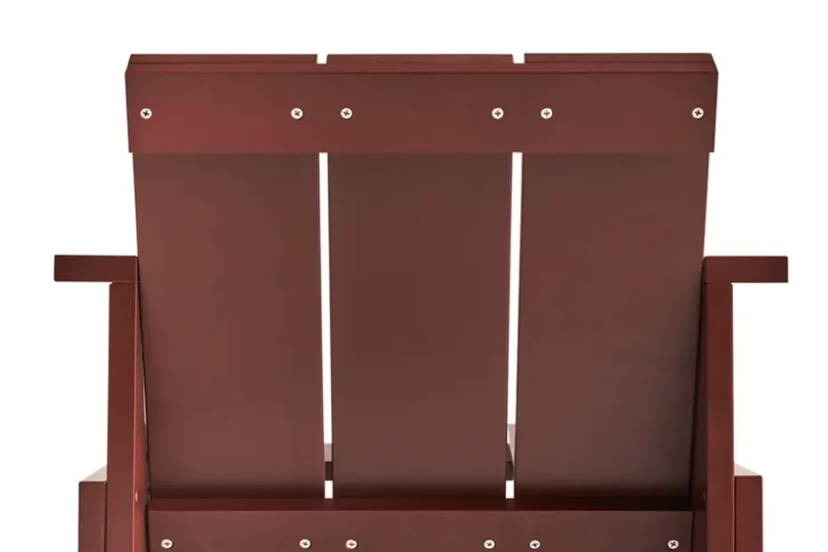 Sillón lounge Crate de pino lacado, Rojo hierro