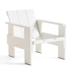 Sillón lounge Crate de pino lacado, Blanco