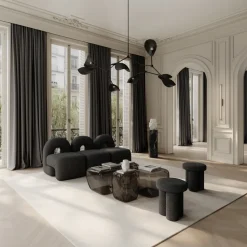 Sillón lounge Daiku, Deep taupe