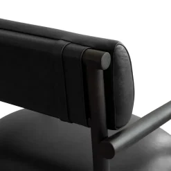 Sillón lounge Nama, Cuero anilina negro