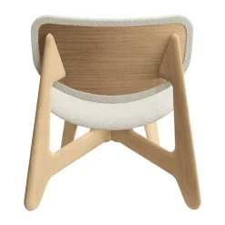 Sillón lounge Slab con asiento tapizado, Roble natural cepillado-Elle 0200 CMHR Natural