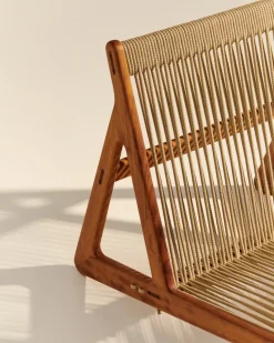 Sillón MR01 Initial outdoor lounge chair, Madera de iroko aceitada