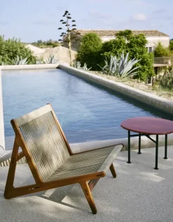 Sillón MR01 Initial outdoor lounge chair, Madera de iroko aceitada