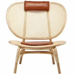 Sillón Nomad, Natural-cuero coñac