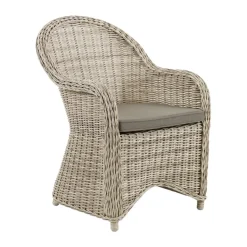 Sillón Paulina con cojín de asiento, Beige-beige