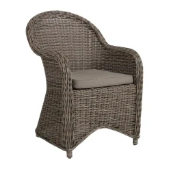 Sillón Paulina con cojín de asiento, Rústico-beige