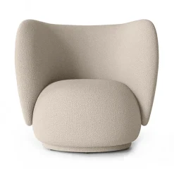 Sillón Rico boucle, Wool bouclé natural