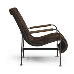 Sillón Serpentine, Piel de oveja Espresso-marrón oscuro