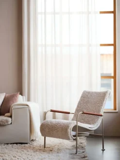 Sillón Serpentine, Piel de oveja Espresso-marrón oscuro