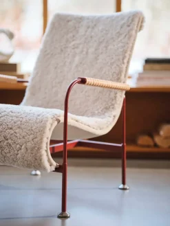 Sillón Serpentine, Piel de oveja Espresso-marrón oscuro