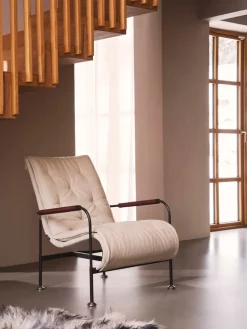 Sillón Serpentine, Piel de oveja Moonlight-marrón oscuro-tärnsjö Tobacco