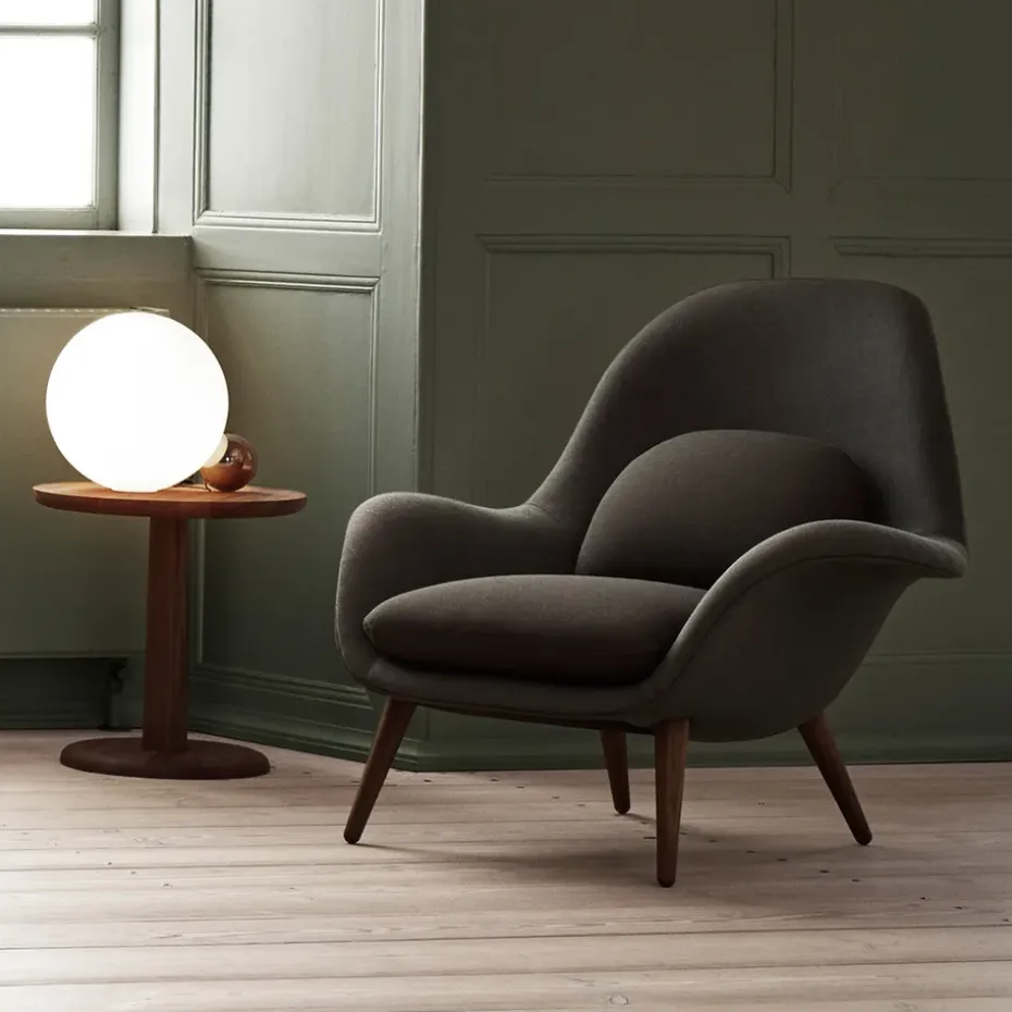 Sillón Swoon , Grand mohair 2103-roble ahumado