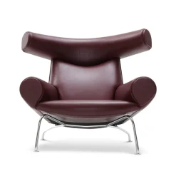 Sillón Wegner Ox, Cuero max 93-cromo