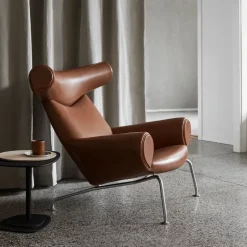 Sillón Wegner Ox, Cuero max 93-cromo
