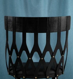 Sillón Y5, Barniz negro-cojín negro