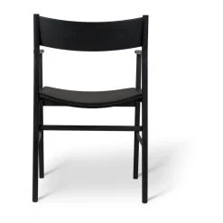 Siza silla con brazos, Fresno con lasur negro y tapizado de cuero