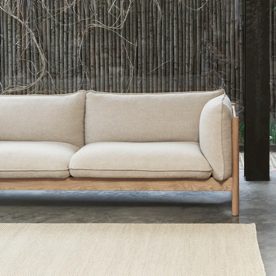 Sofá 3 plazas Arbour ECO, Beige-burdeos haya