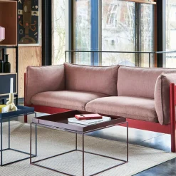 Sofá 3 plazas Arbour ECO, tela Hallingdal 220 beige, roble aceitado con cera