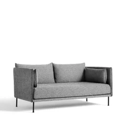 Sofá 2 plazas Silhouette, Olavi 03 grey-patas de metal negras