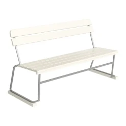 Sofá 3, Roble lacado en blanco – bastidor galvanizado en caliente