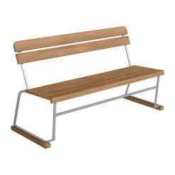 Sofá 3, Teak-acero galvanizado