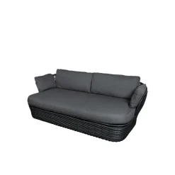 Sofá Basket de 2 plazas, Graphic grey, gris cojines