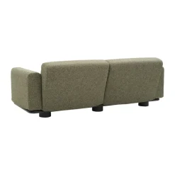 Sofá Bolster, Antracita-teddy verde, 2,5 plazas