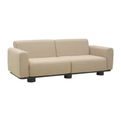 Sofá Bolster, Antracita-teddy beige, 2,5 plazas