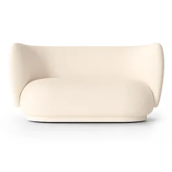 Sofá bouclé 2 plazas Rico, Bouclé offwhite
