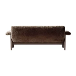Sofá Brasilia 2 plazas, Dark oak-Sahara sheepskin curly