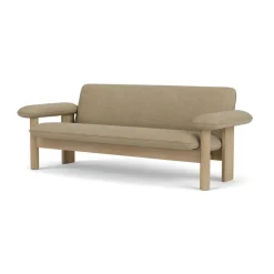 Sofá Brasilia 2 plazas, Natural oak-Audo Bouclé 02