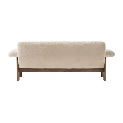 Sofá Brasilia 2 plazas, Walnut-Nature sheepskin curly