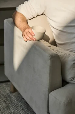 Sofá Bredhult, Bern Beige 0341-acero negro, 3 plazas