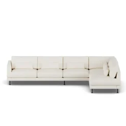 Sofá Bredhult, Jump Off White 1954-acero negro, 4 plazas B1