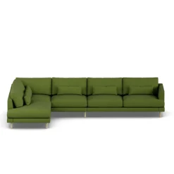 Sofá Bredhult, Luiza Green 3975-roble blanco aceitado, 4 plazas B2