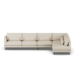 Sofá Bredhult, Same Beige 6670-acero negro, 4 plazas B1