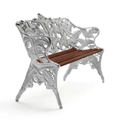 Sofá Classic, Caoba aceitado, soporte de aluminio en bruto